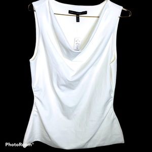 White House Black Market Drape Crepe Top NWT 79$ M